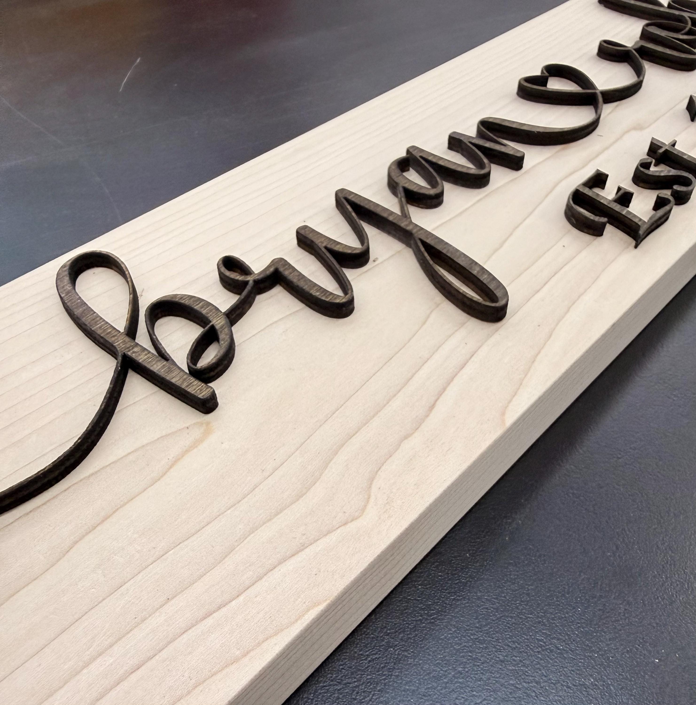 Personalized Couples Name Wood Sign