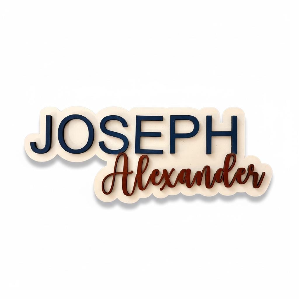 Custom Layered Nursery Name Sign