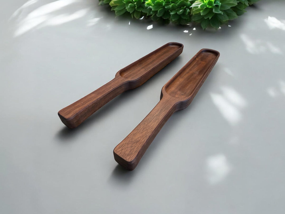 Handcrafted Walnut Serving Tray with Handle: Charcuterie Board