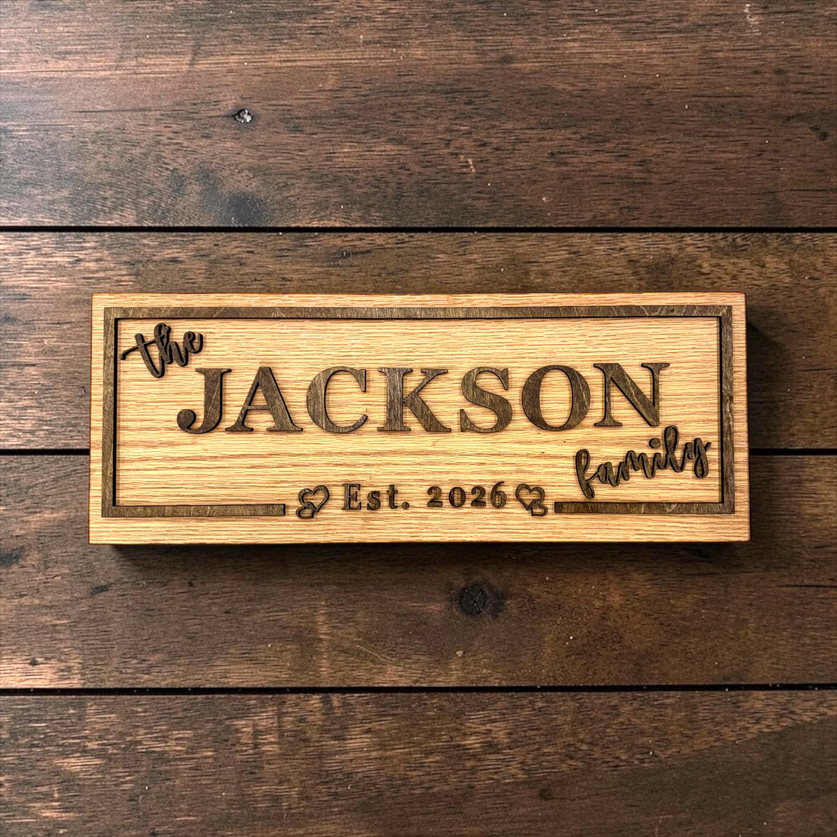 Custom Personalized Family Name Sign / Valentines Day, Boyfriend, Girlfriend, Fiance, Wedding, Anniversary Gift