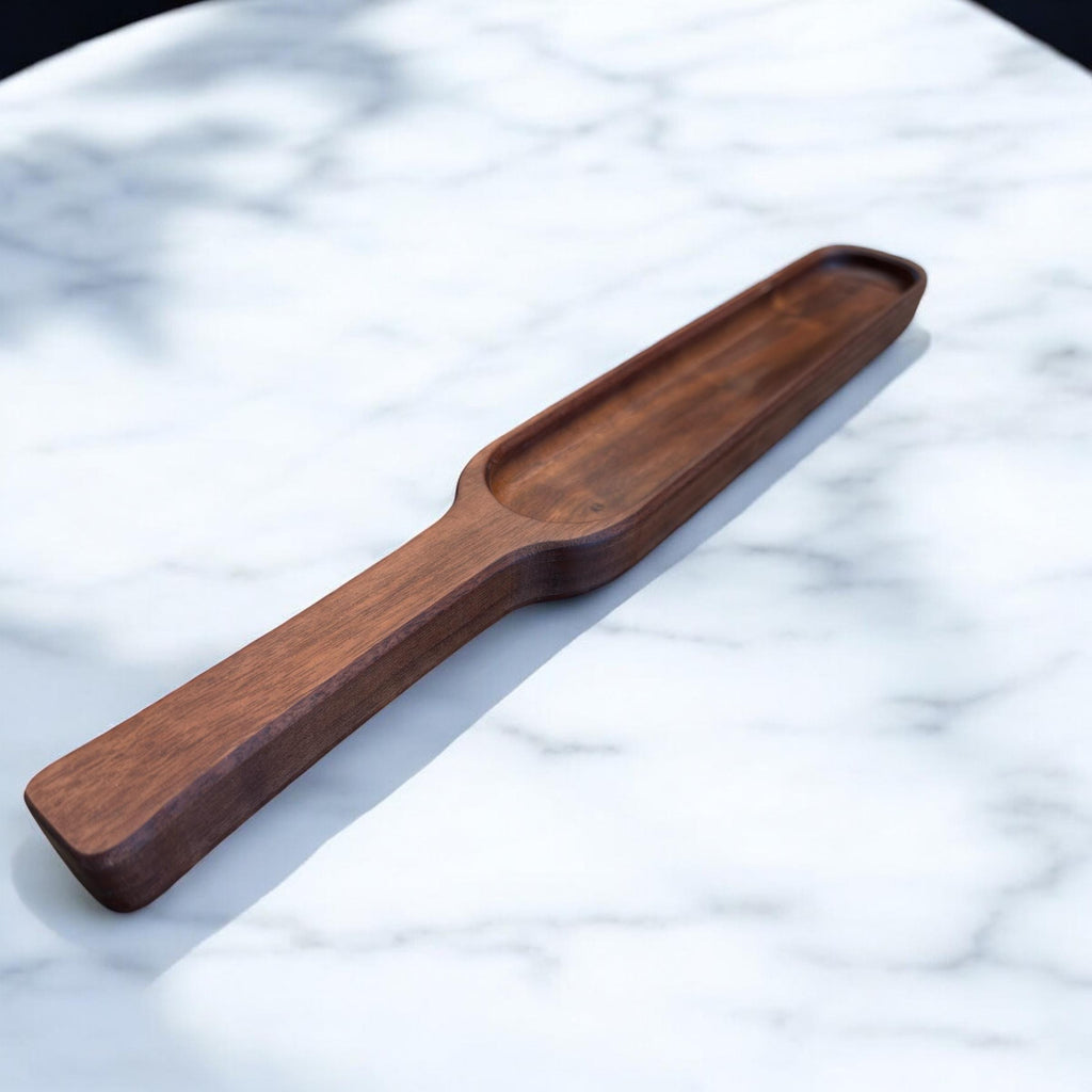 Handcrafted Walnut Serving Tray with Handle: Charcuterie Board