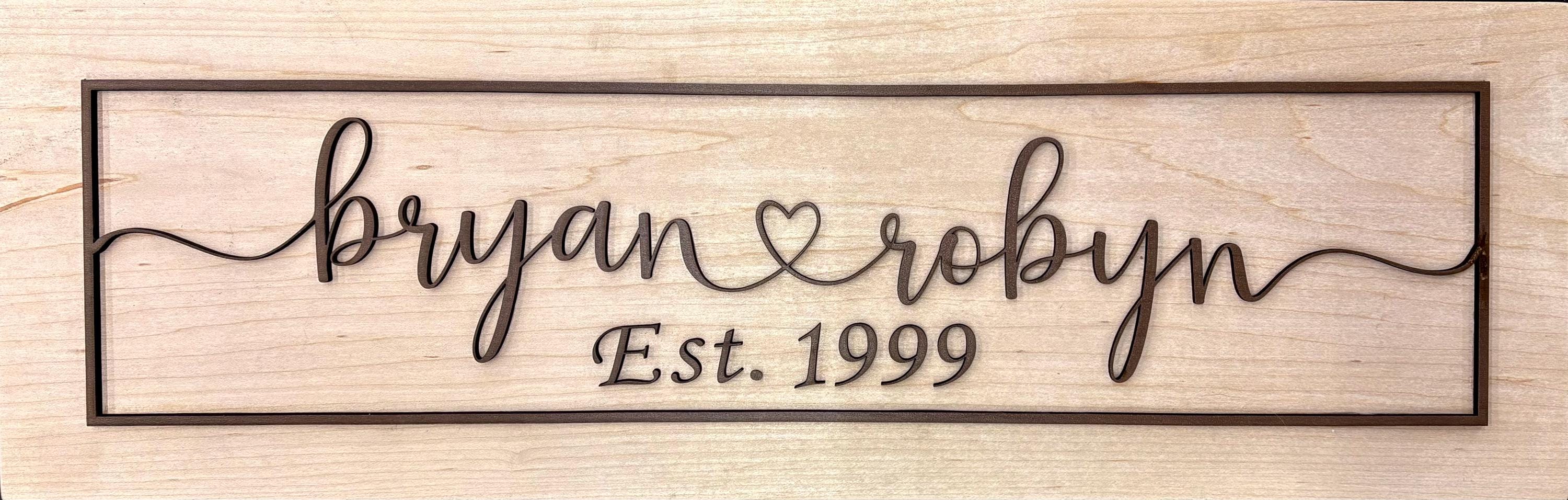 Personalized Couples Name Sign