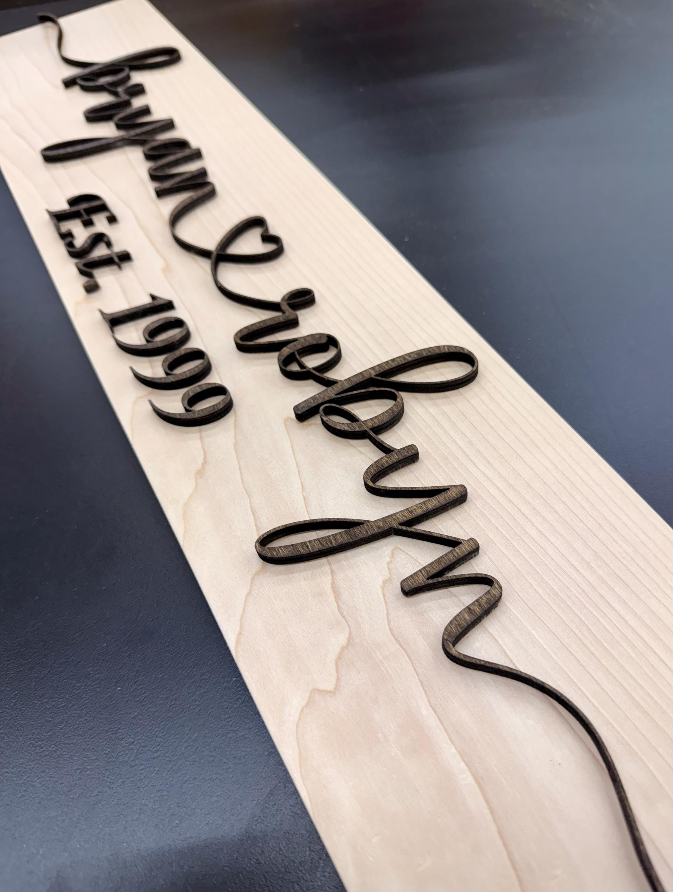 Personalized Couples Name Wood Sign