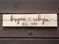 Personalized Couples Name Wood Sign