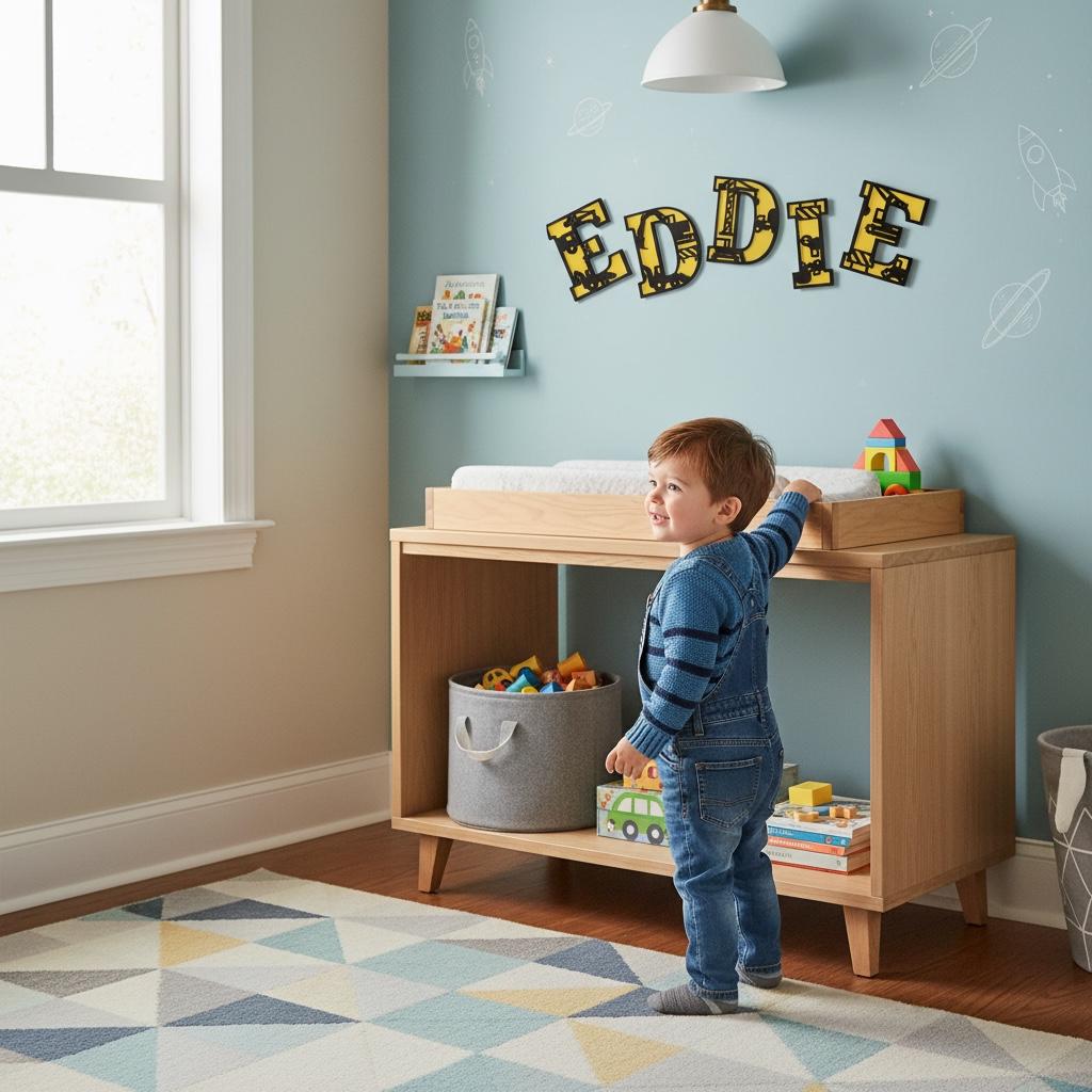 Multi-Layered Construction Equipment Letters; 3D Alphabet; Excavator Crane Dump Truck Kids Wall Art; Personalized Name Sign for Boys Room