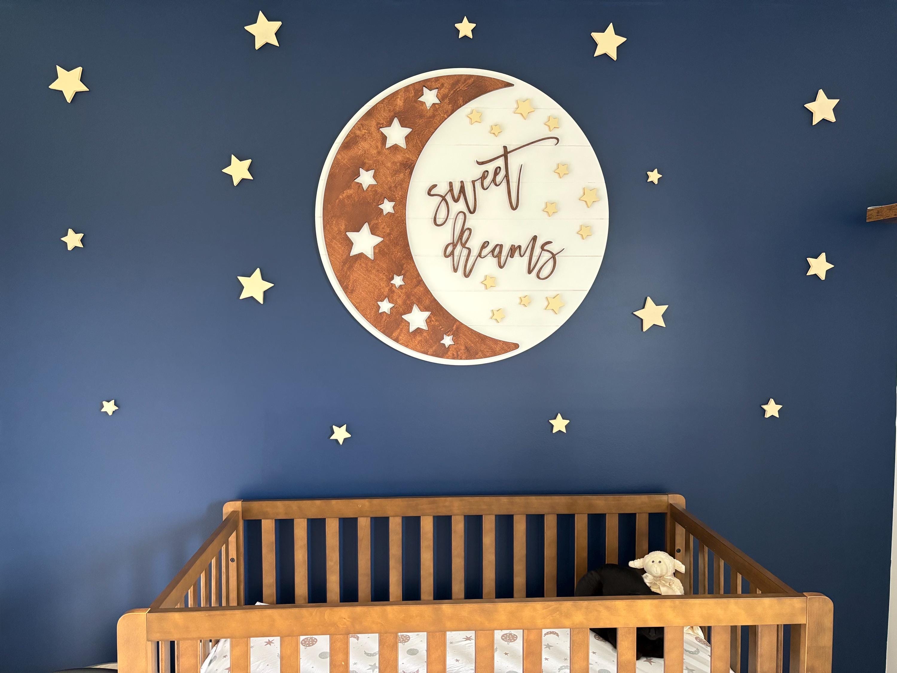 Moon and Stars Theme Nursery Wall Display