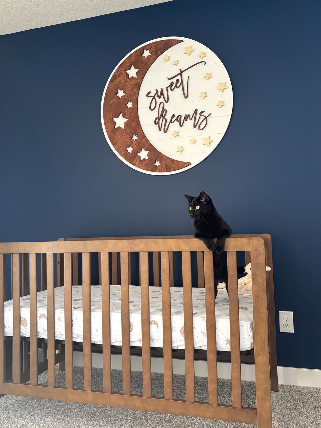 Moon and Stars Theme Nursery Wall Display