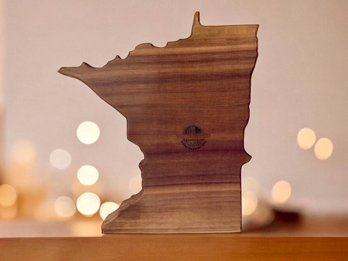 Walnut State Shaped Serving Tray: USA Charcuterie Board