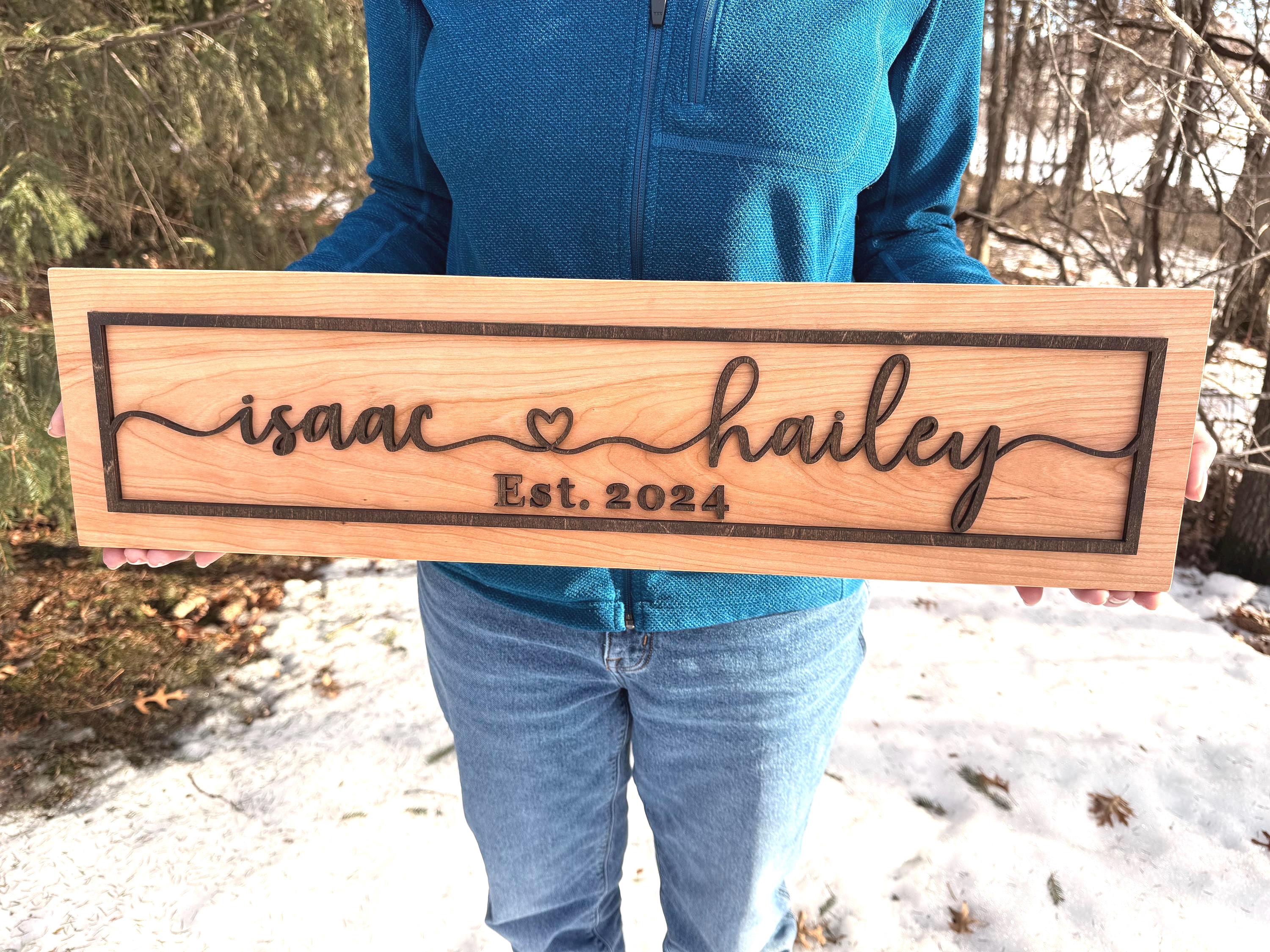Custom 3D Couples Name Sign