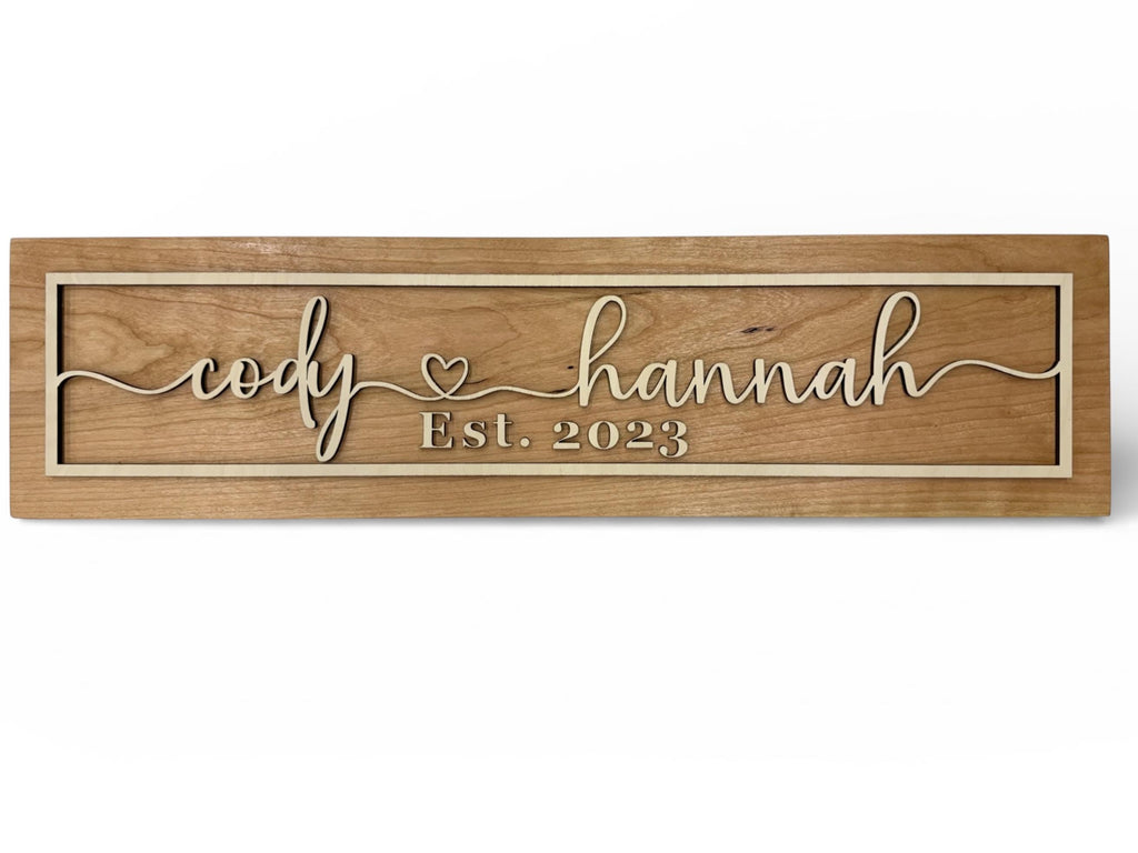 Personalized Couples Name Sign