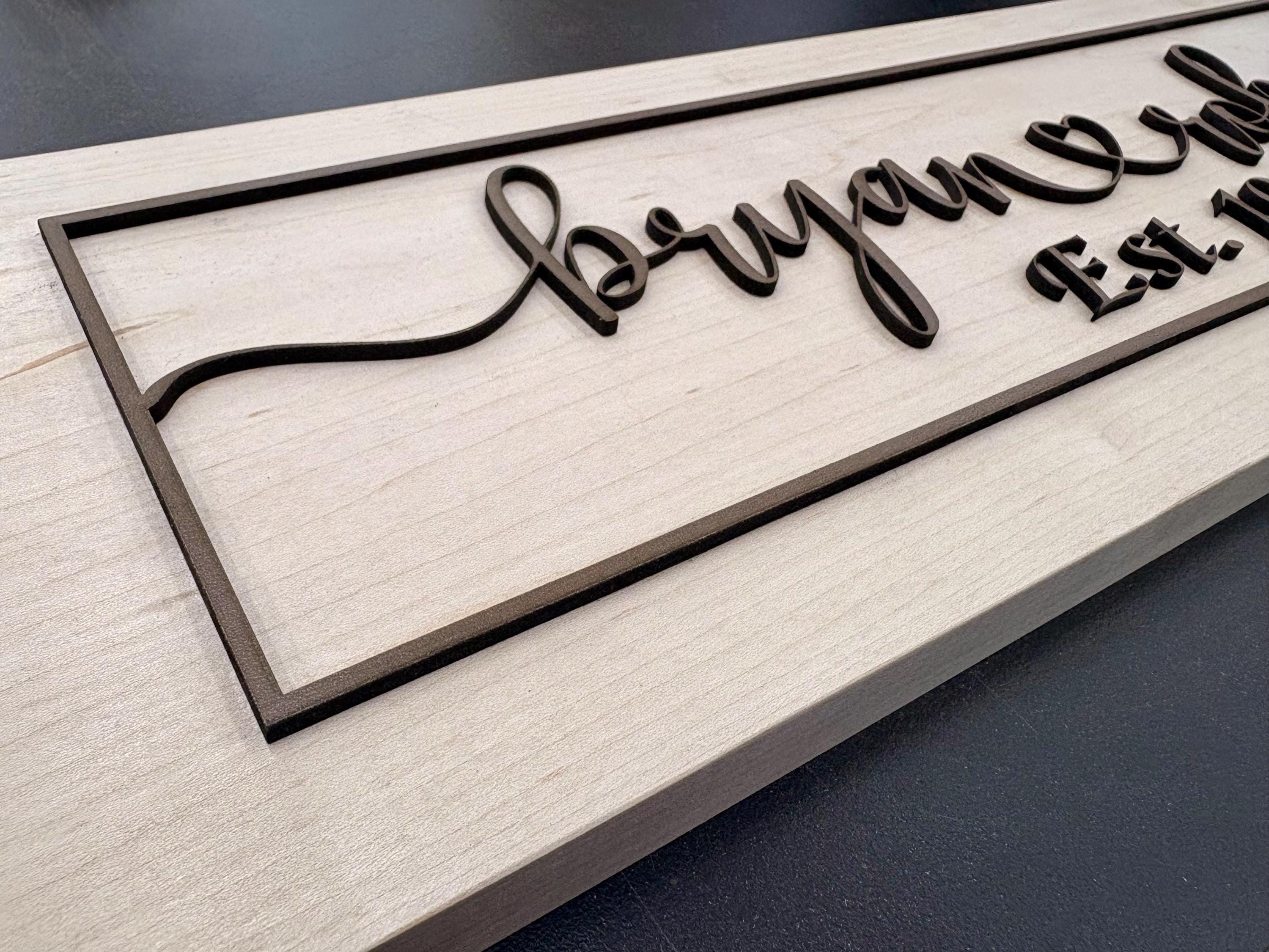 Personalized Couples Heart Name Sign