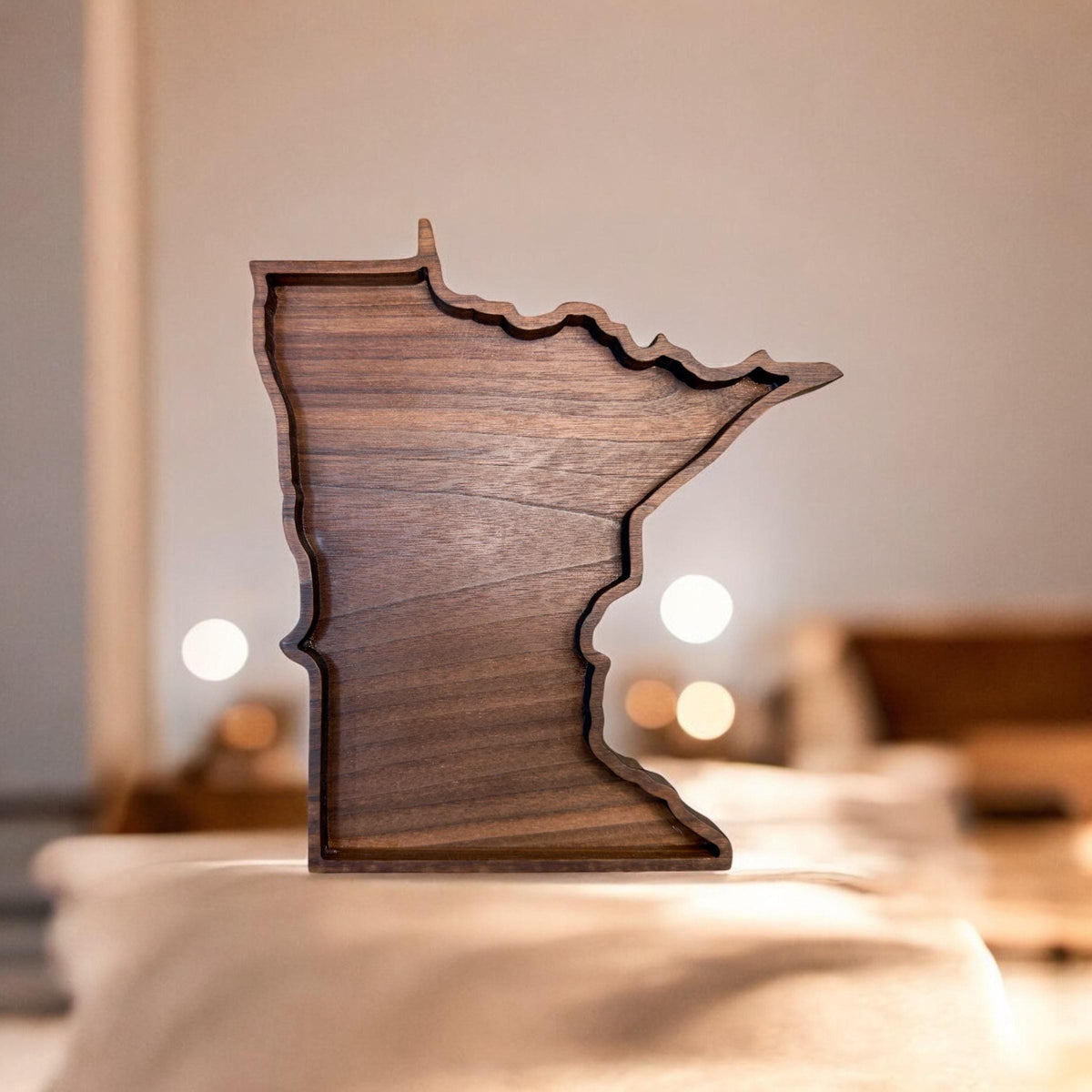 Walnut State Shaped Serving Tray: USA Charcuterie Board
