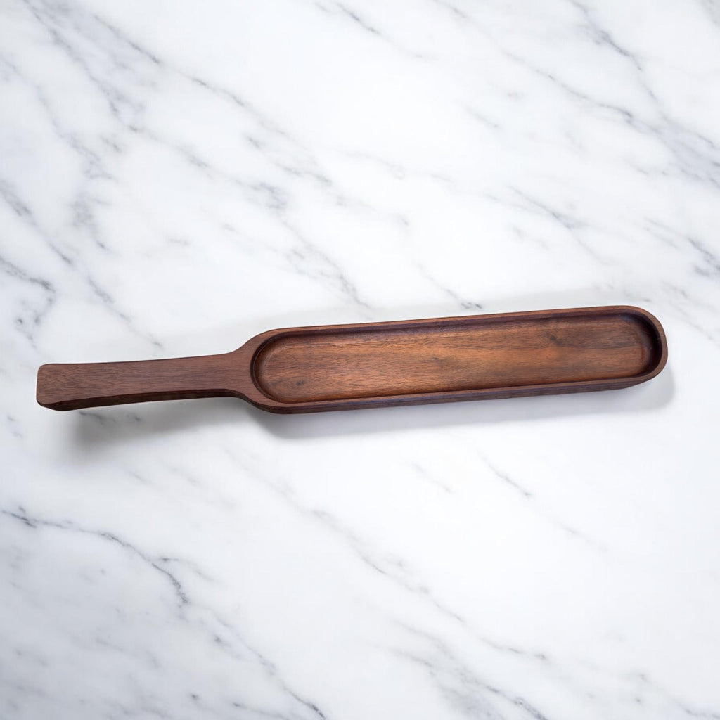 Handcrafted Walnut Serving Tray: Rectangular Charcuterie Board Snack Tray