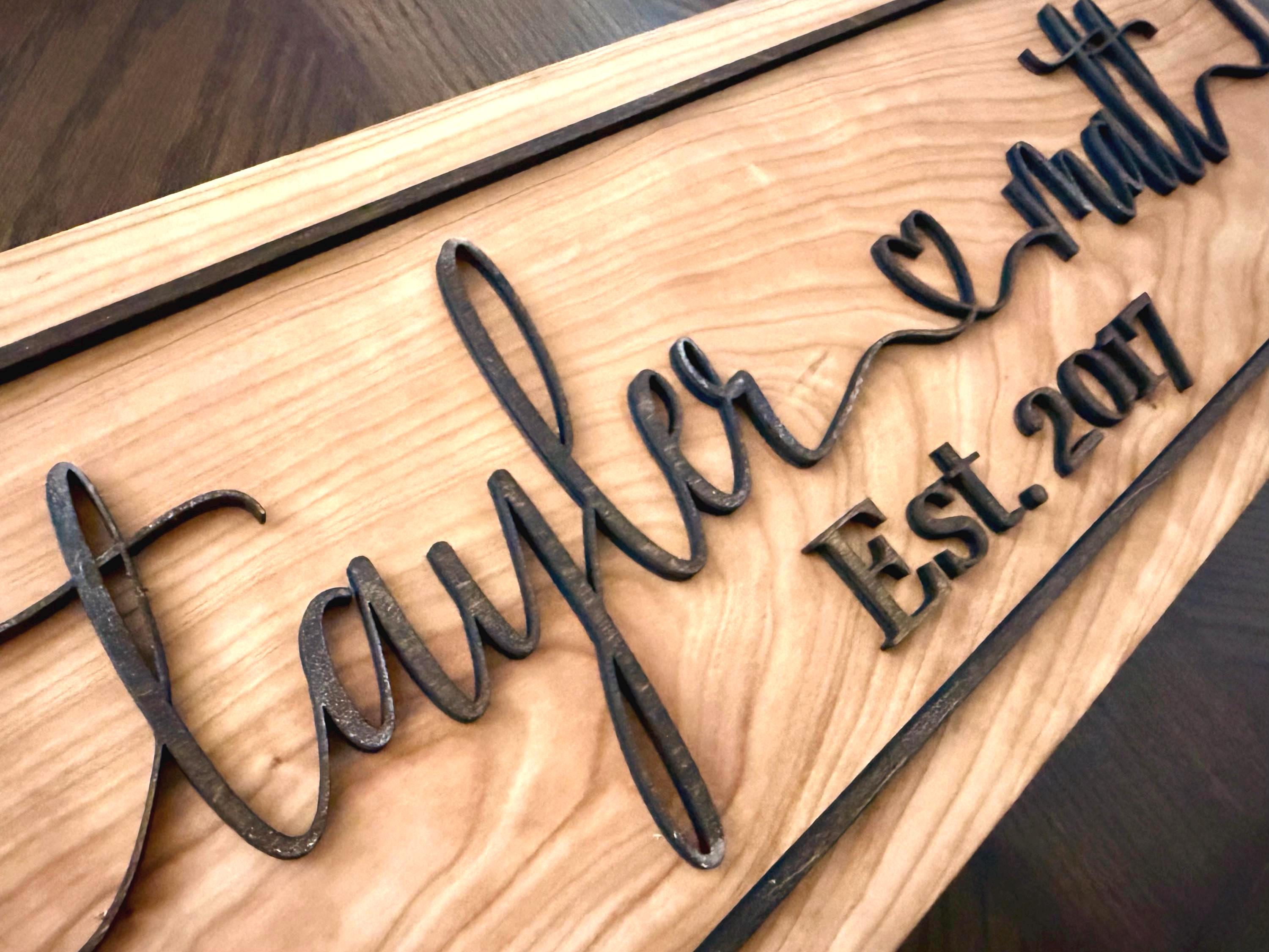Custom 3D Couples Name Sign