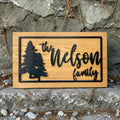 Custom Family Name Sign /Up North Themed Multi-Layered Sign /Personalized Housewarming, Wedding, Engagement, Anniversary Gift/Woodland Sign