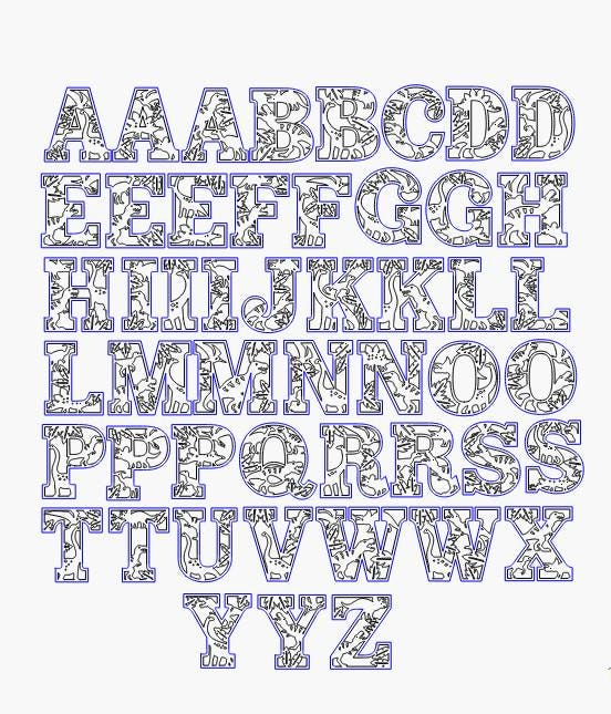 Dinosaur Themed Decorative Alphabet Letters