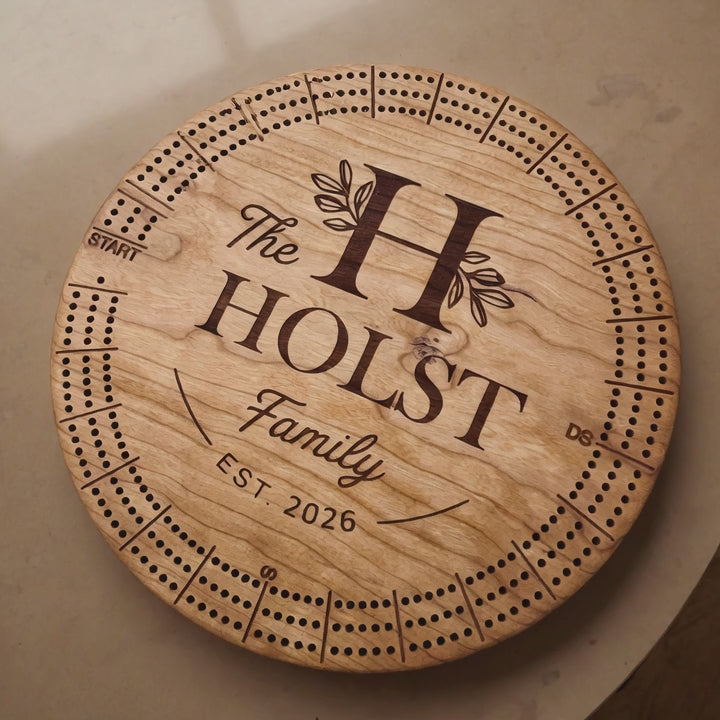 Custom Cribbage Board With Peg Storage